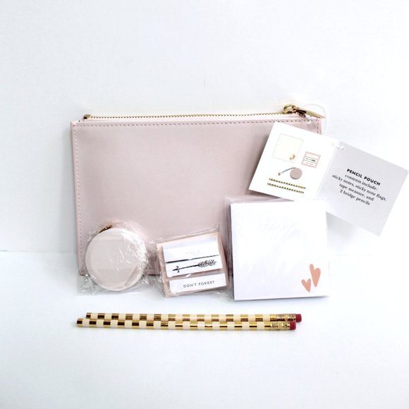 kate spade Two Hearts Bridal Pencil Case Pouch - Picture 2 of 4